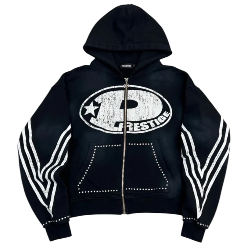 Prestige Co Big P Black Zip Up