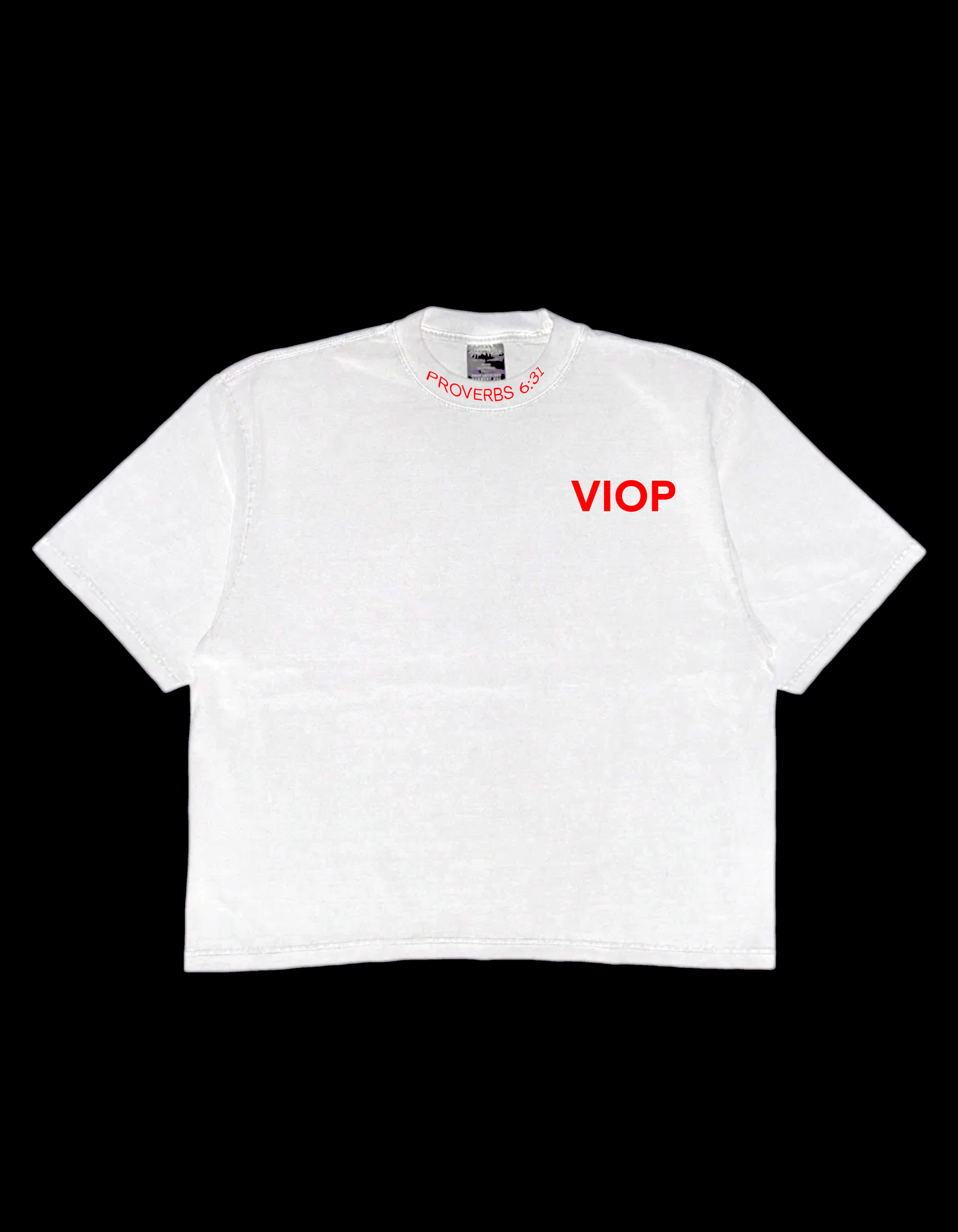 VIOP “Cross Is Your Crown” White/Red Tee