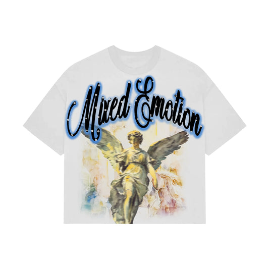 Mixed Emotion Baby Blue Statue Tee White