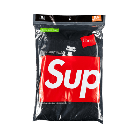 Supreme x Hanes Tagless Tshirts Black