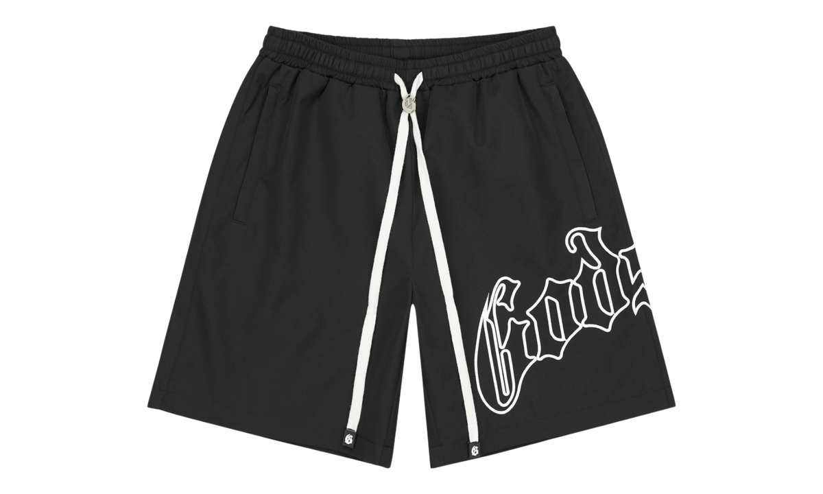 GodSpeed Logo Black/White Nylon Shorts