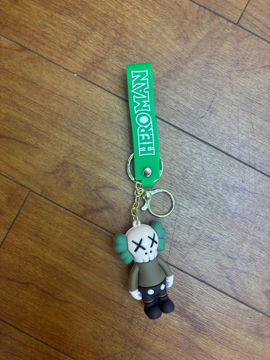 Kaws Heroman Green Keychain