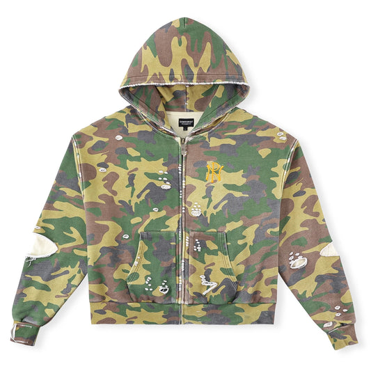 N’oublie Pas Comouflage Adam Sandler Zip Up