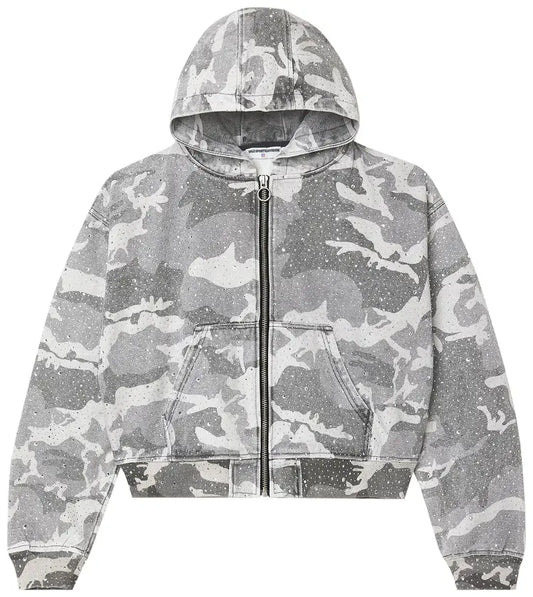 Vale Forever Crystal Camo Zip Up