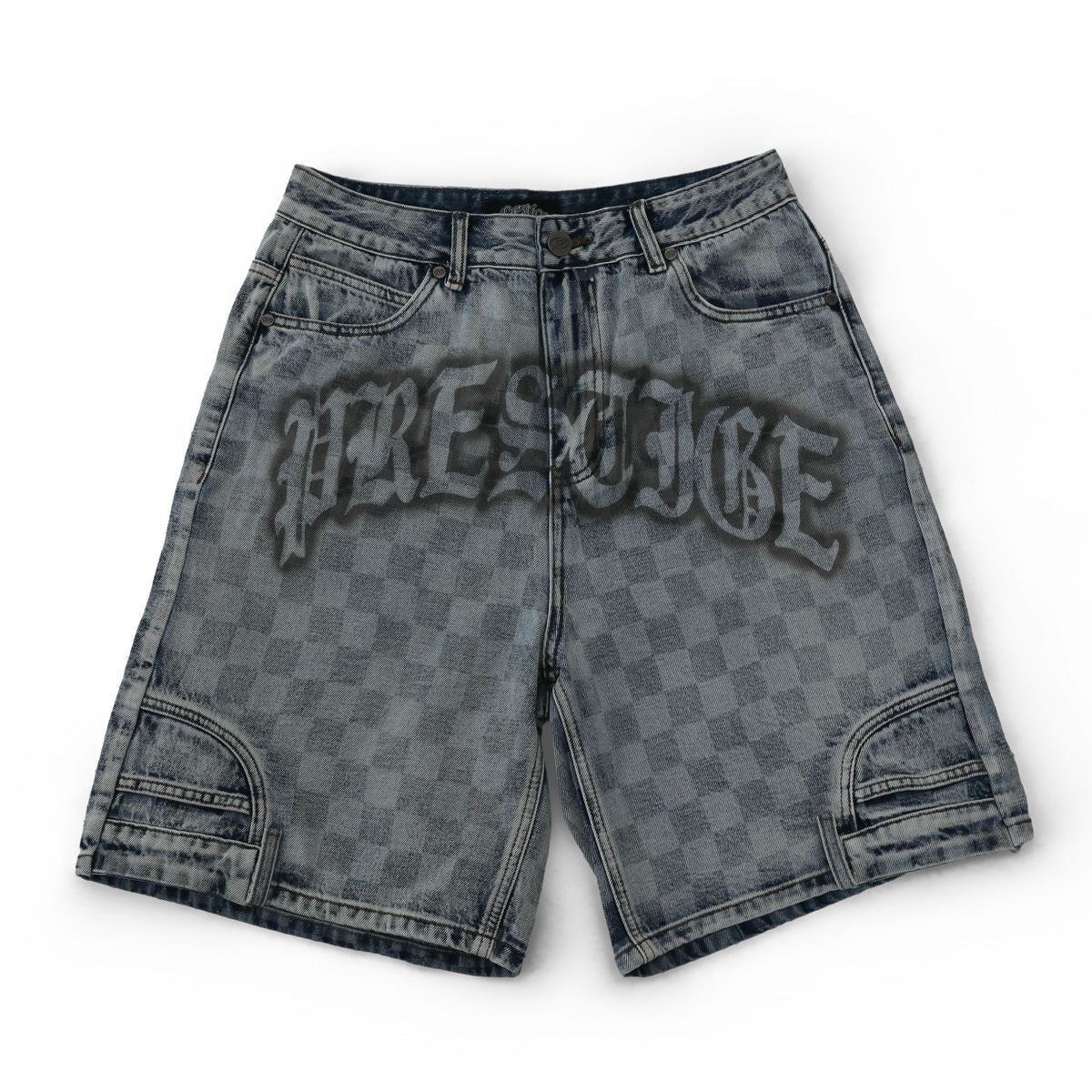 Prestige Checkerboard Blue Wash Jorts