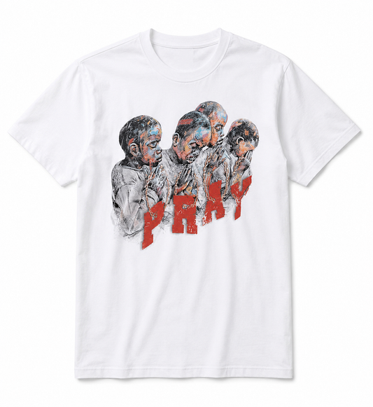White Pray Tee