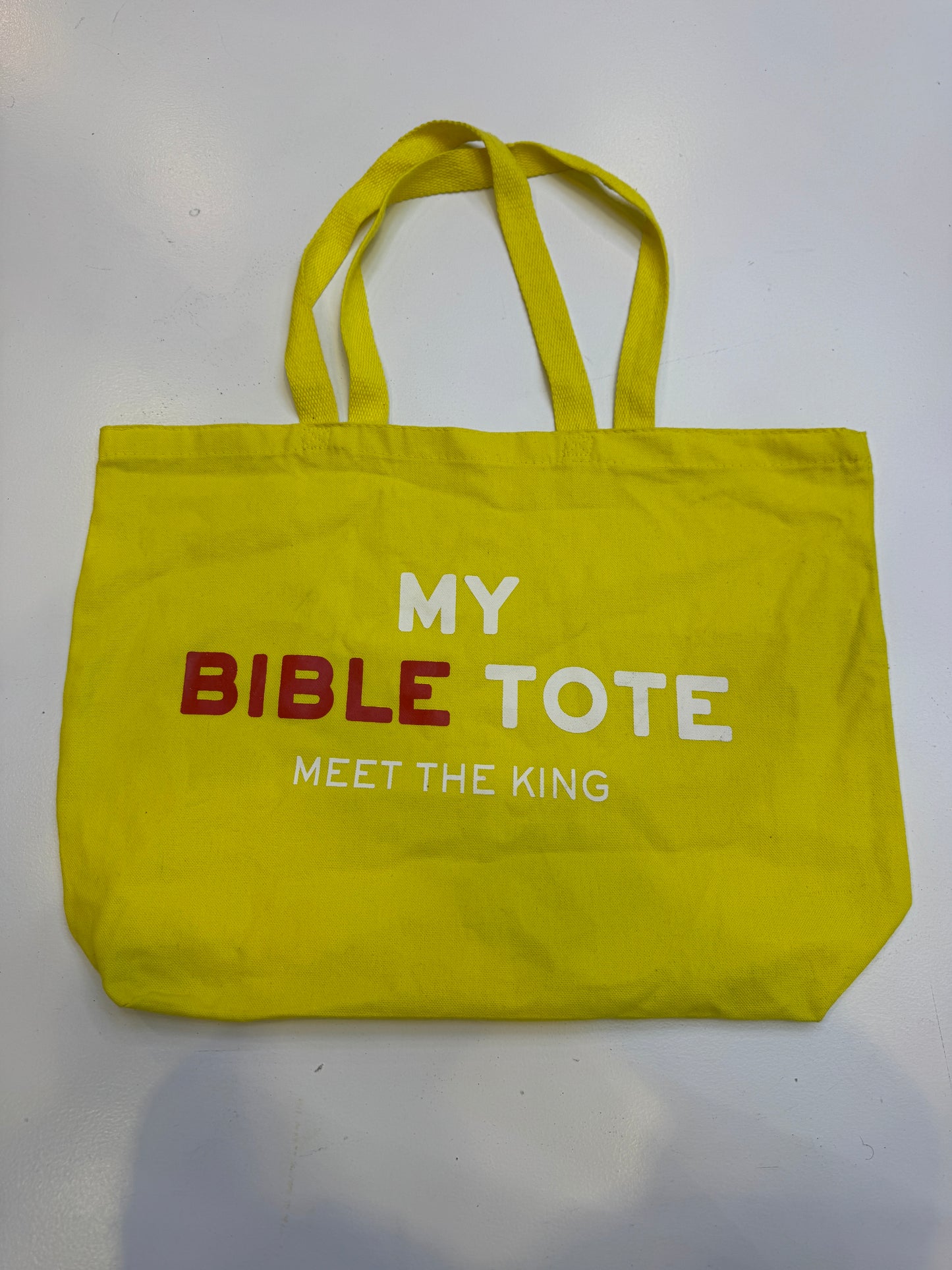 MTK My Bible Tote Bag Yellow (Red Lettering)