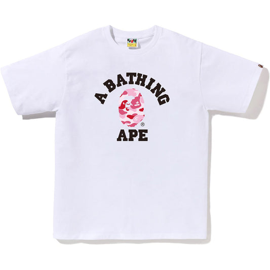 BAPE ABC Camo College Tee White Pink