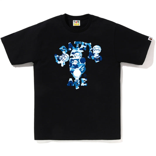 BAPE ABC Camo College Milo Tee Blue