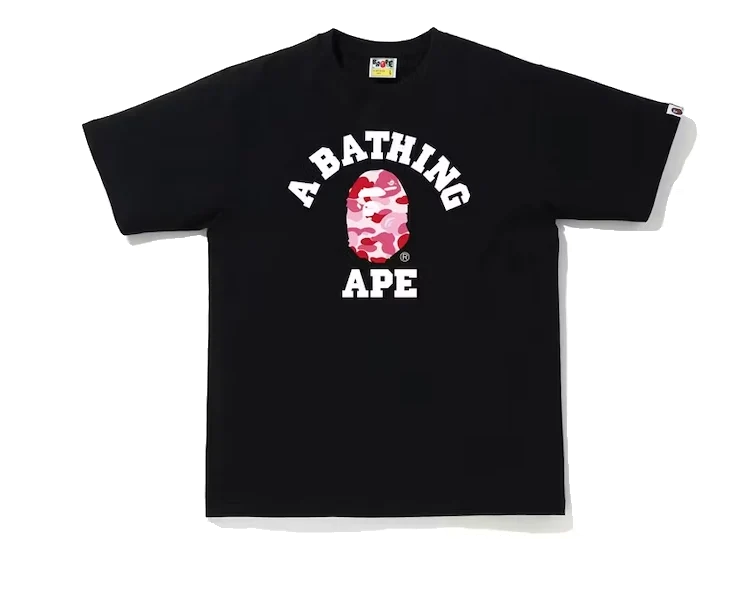 BAPE ABC Camo College Tee Black/Pink