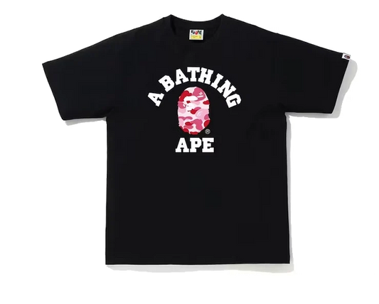 BAPE ABC Camo College Tee Black/Pink